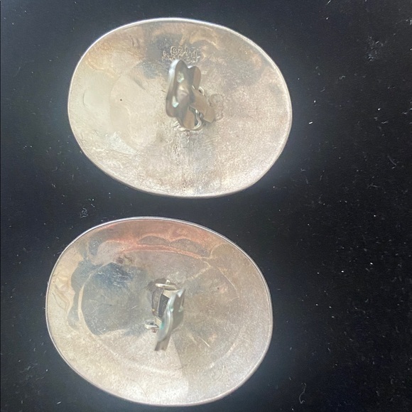 Vintage Sterling Silver Mexican Earrings - Picture 3 of 7